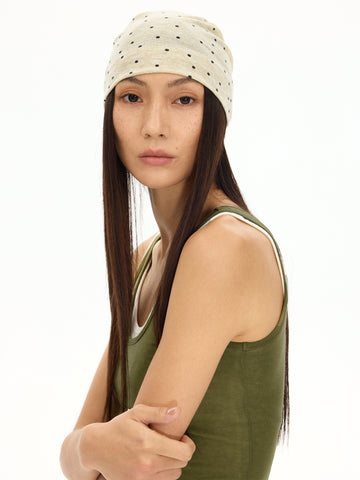 Polka Dot Knitted Bandana