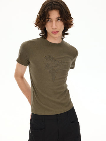 Hand-Studded Tee