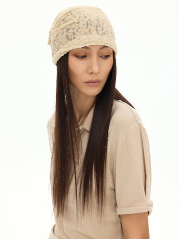 Hand-Studded Knit Bandana