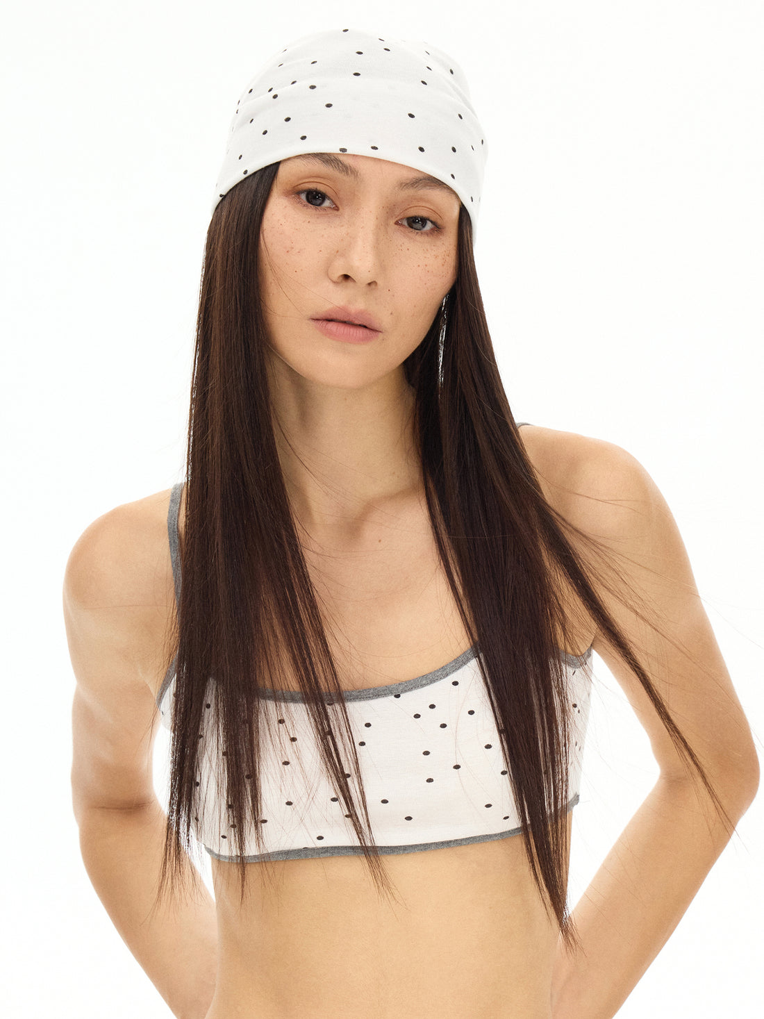 Polka Dot Knitted Bandana